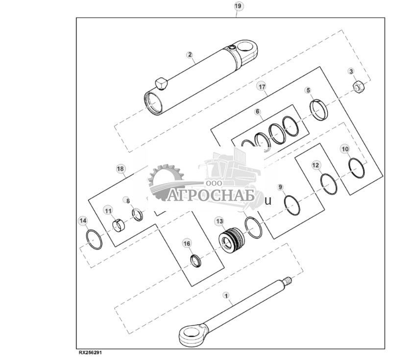 Рулевое управление, гидравлический цилиндр, 100 x 50 mm - ST87455 561.jpg